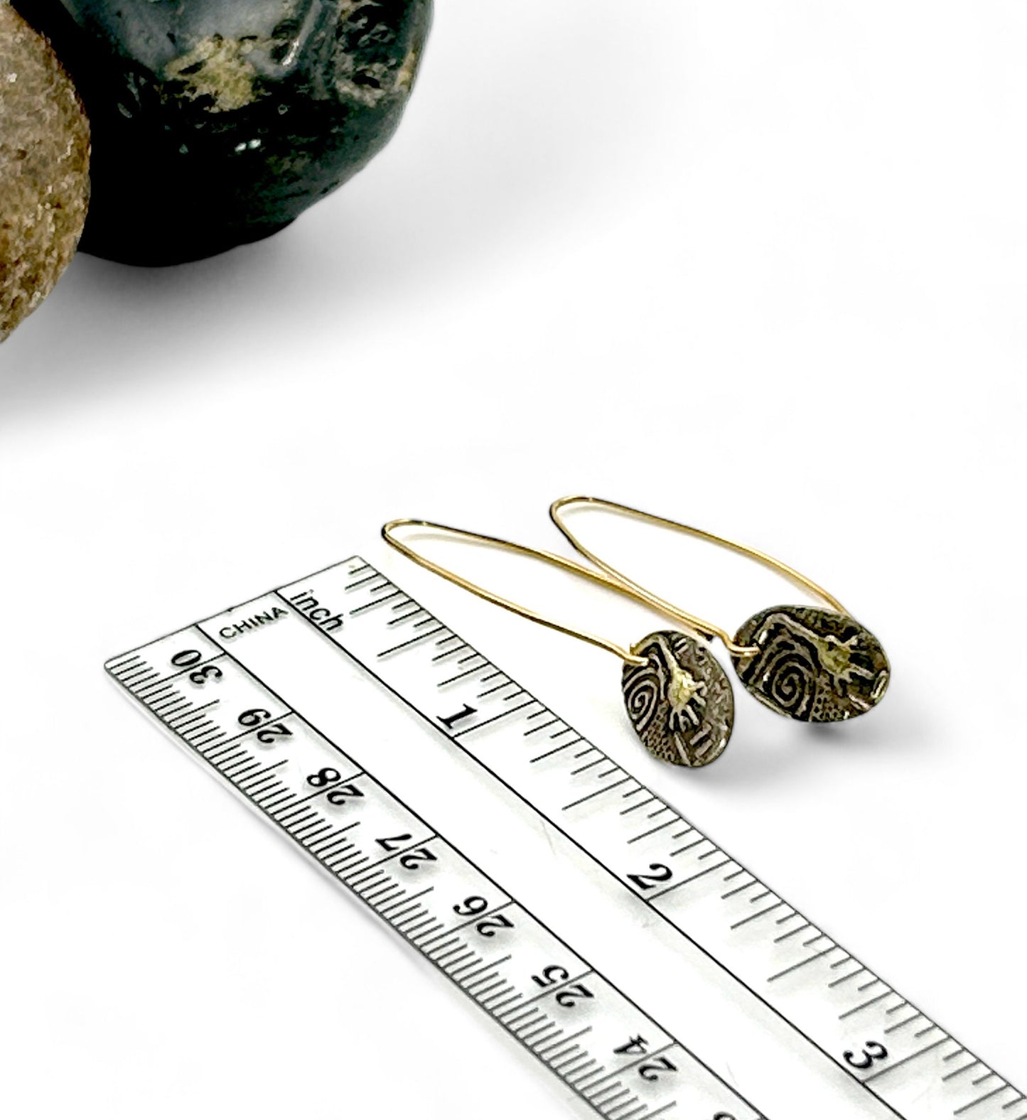 Silver & Gold Hand Drop Earrings