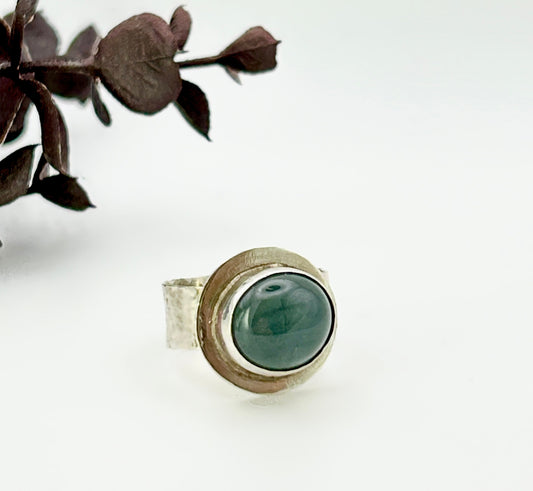 Moss Aquamarine Statement Ring