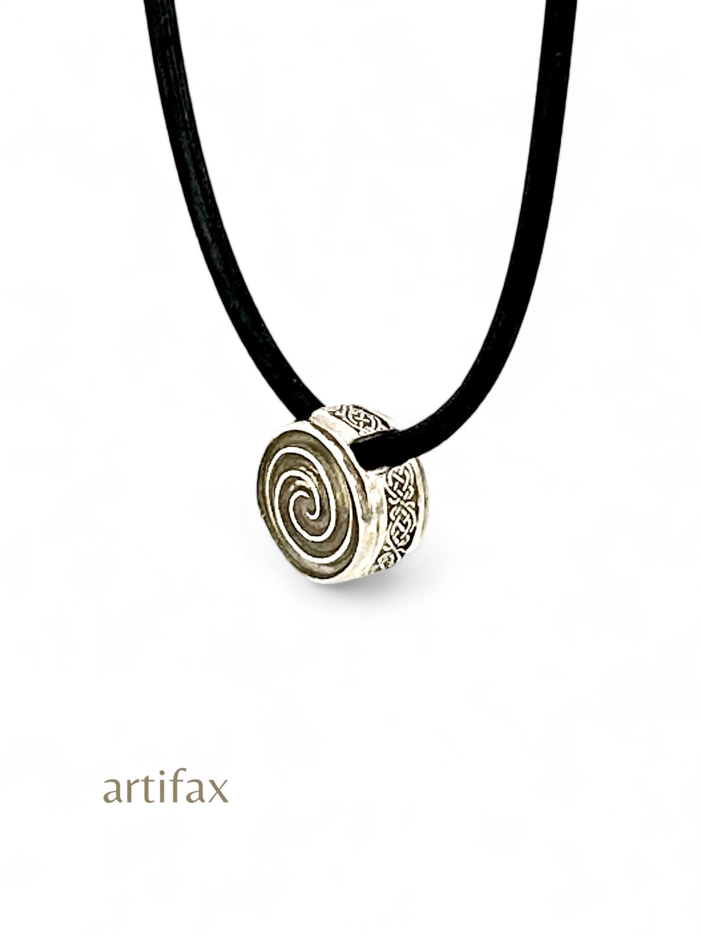 Celtic Silver Spiral Necklace