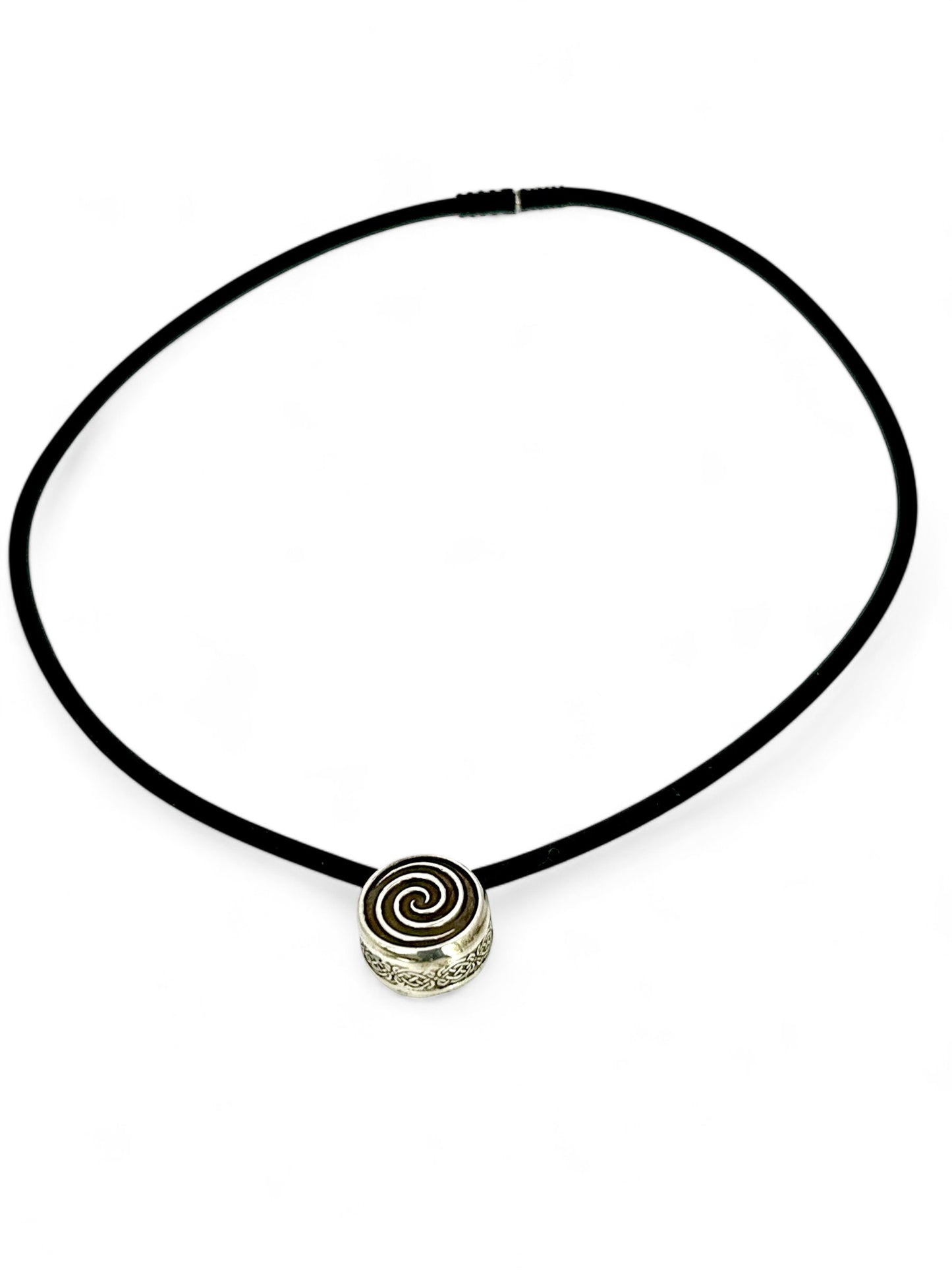 Celtic Silver Spiral Necklace