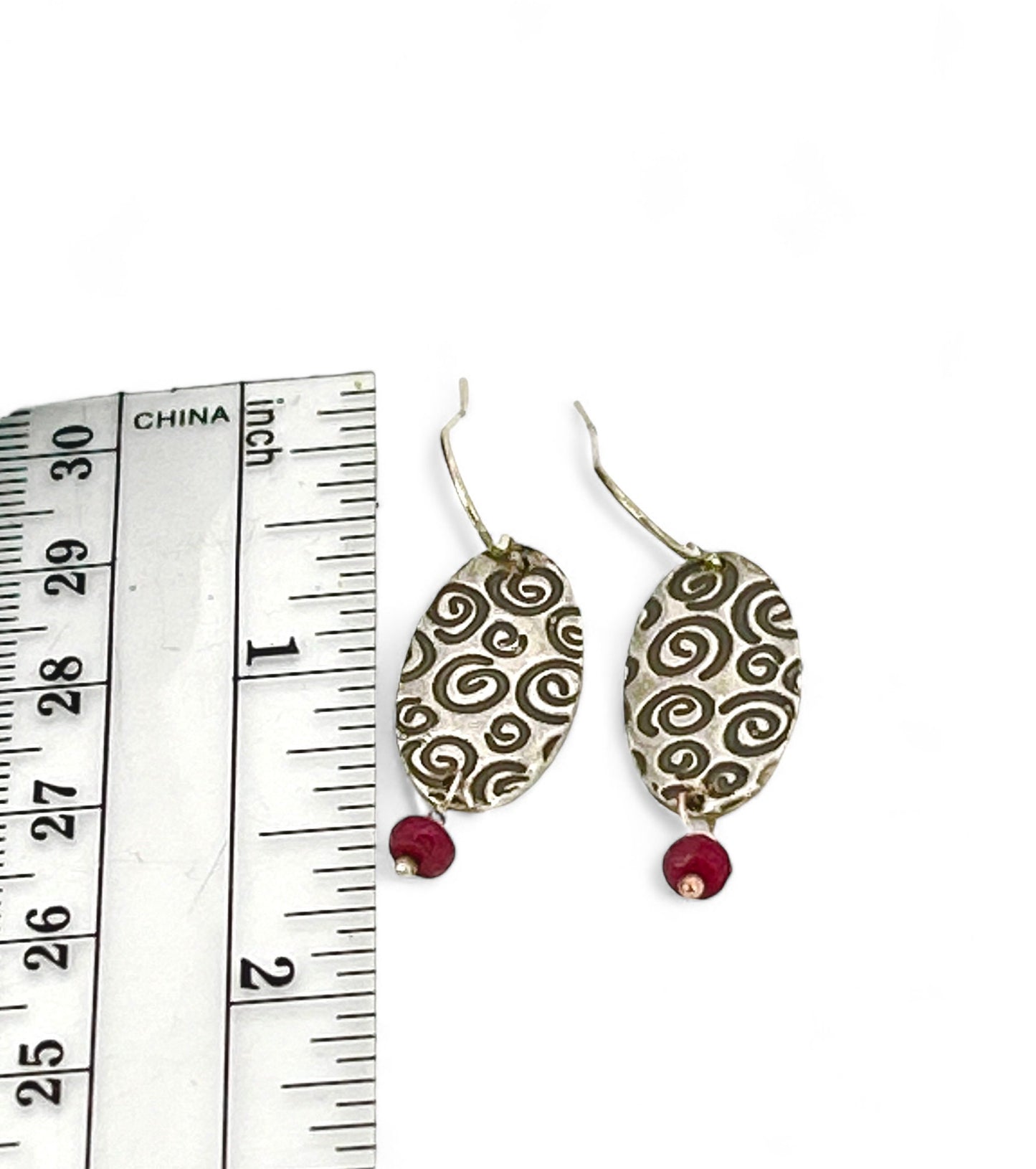 Red Swirl Earrings