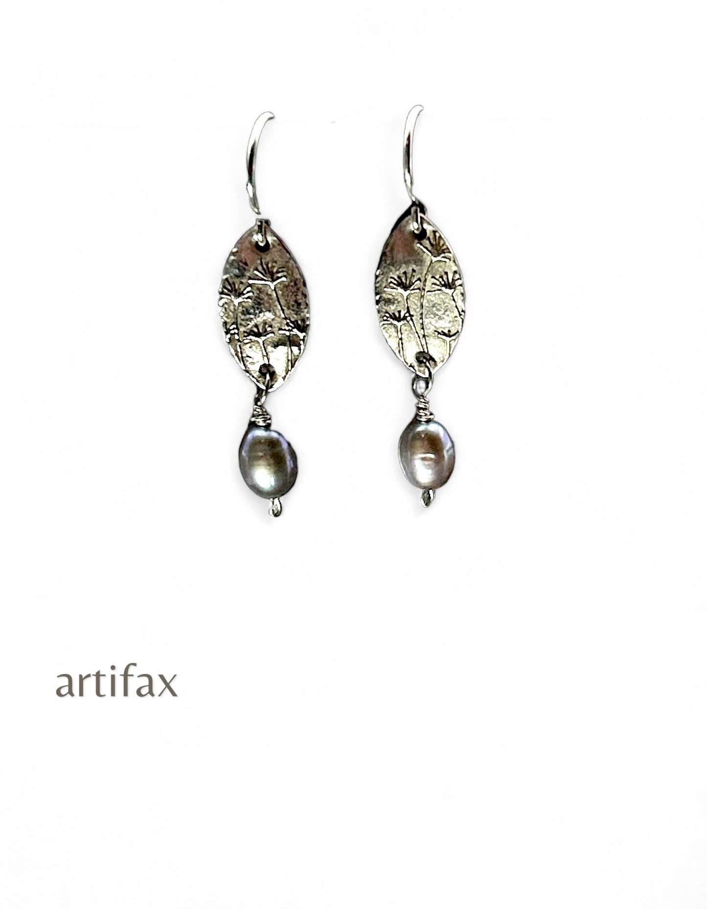 Dandelion Pearl Drop Earrings