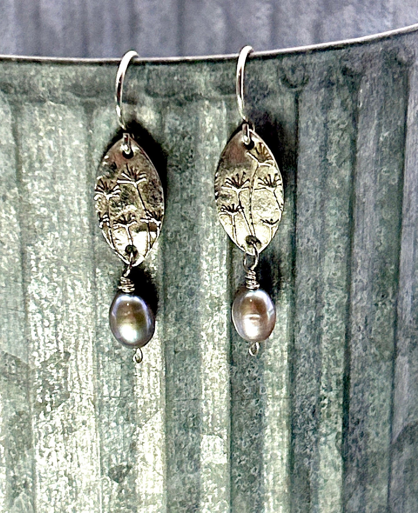 Dandelion Pearl Drop Earrings